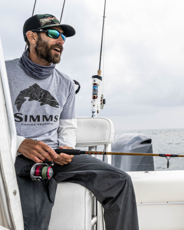 Футболка Simms Wood Trout Fill T-Shirt  (Мужской; XXL; Grey Heather)